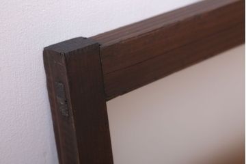 昭和レトロ　ダイヤガラス・プレスガラス入り!古い木製の明り取り
