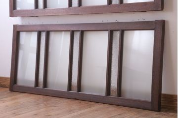 昭和レトロ　ダイヤガラス・すりガラス入り!古い木製の明り取り2枚セット