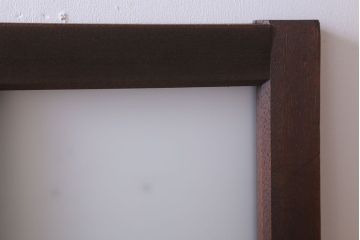 昭和レトロ　ダイヤガラス・すりガラス入り!古い木製の明り取り2枚セット