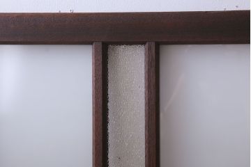 昭和レトロ　ダイヤガラス・すりガラス入り!古い木製の明り取り2枚セット