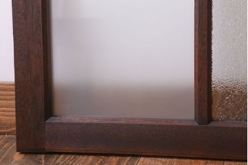 昭和レトロ　ダイヤガラス・すりガラス入り!古い木製の明り取り2枚セット