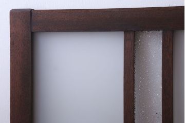 昭和レトロ　ダイヤガラス・すりガラス入り!古い木製の明り取り2枚セット