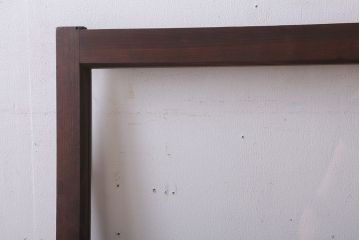 アンティーク　クリアガラス入り!レトロな古い木味の引き戸2枚セット(窓)