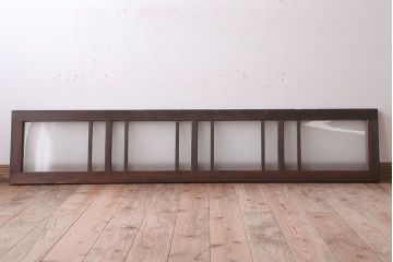 昭和レトロ　すりガラス入り!古い木製の明り取り