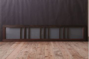 昭和レトロ　すりガラス入り!古い木製の明り取り