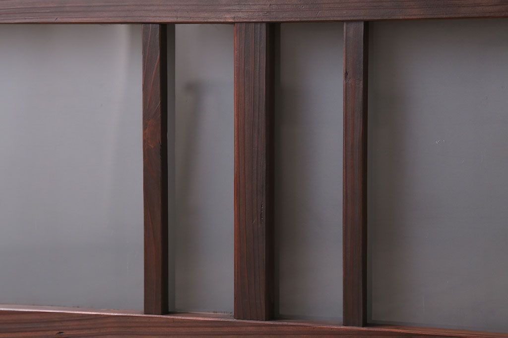 昭和レトロ　すりガラス入り!古い木製の明り取り