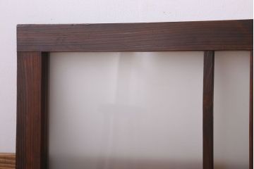 昭和レトロ　すりガラス入り!古い木製の明り取り