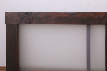 昭和レトロ　すりガラス入り!古い木製の明り取り