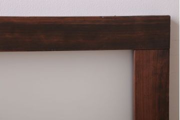 昭和レトロ　すりガラス入り!古い木製の明り取り