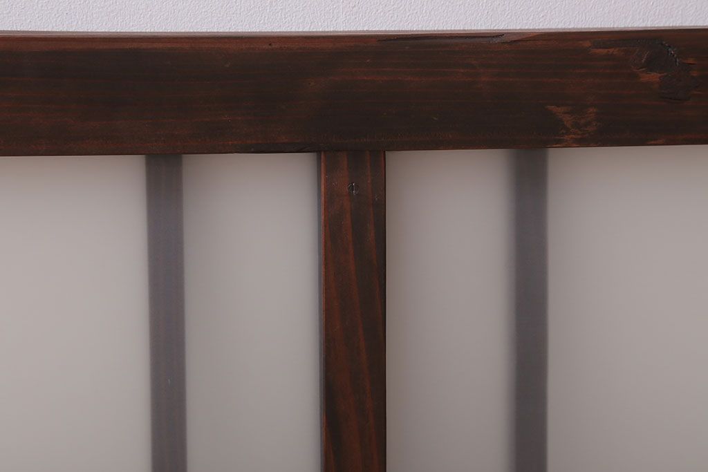 昭和レトロ　すりガラス入り!古い木製の明り取り