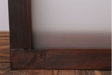 昭和レトロ　すりガラス入り!古い木製の明り取り