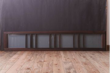 昭和レトロ　すりガラス入り!古い木製の明り取り(2)