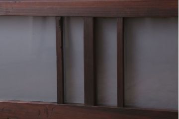 昭和レトロ　すりガラス入り!古い木製の明り取り(2)