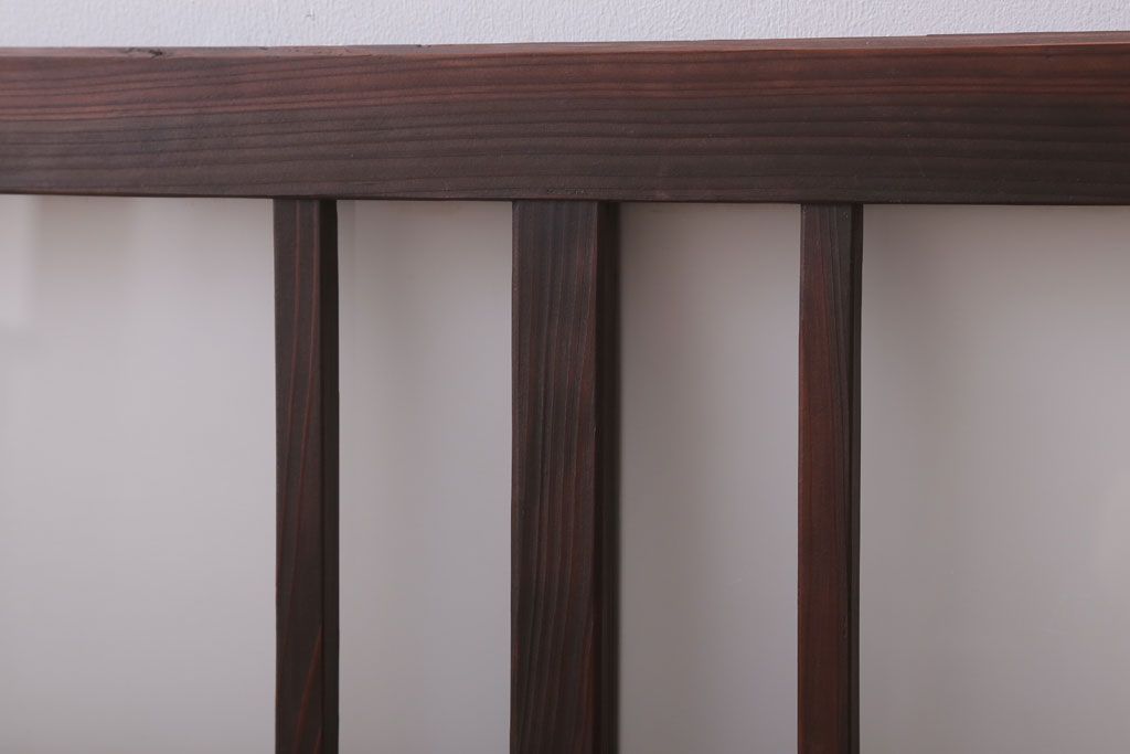 昭和レトロ　すりガラス入り!古い木製の明り取り(2)