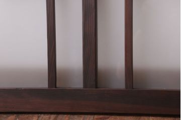 昭和レトロ　すりガラス入り!古い木製の明り取り(2)