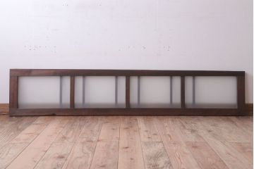 昭和レトロ　すりガラス入り!古い木製の明り取り(2)