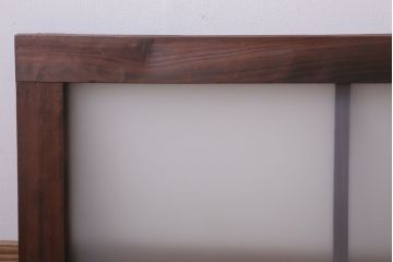 昭和レトロ　すりガラス入り!古い木製の明り取り(2)