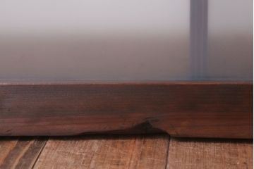 昭和レトロ　すりガラス入り!古い木製の明り取り(2)