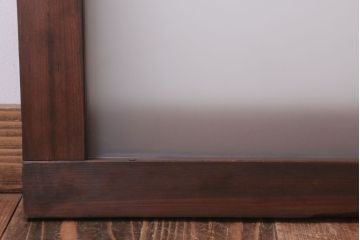 昭和レトロ　すりガラス入り!古い木製の明り取り(2)