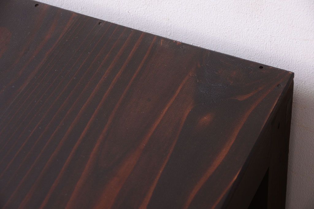 アンティーク家具　古民具・骨董　大正〜昭和期　横桟引き戸の収納箪笥