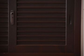 アンティーク家具　古民具・骨董　大正〜昭和期　横桟引き戸の収納箪笥