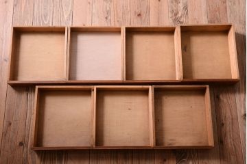レトロ家具　昭和レトロ　古い木製のアンティーク7杯小引き出し