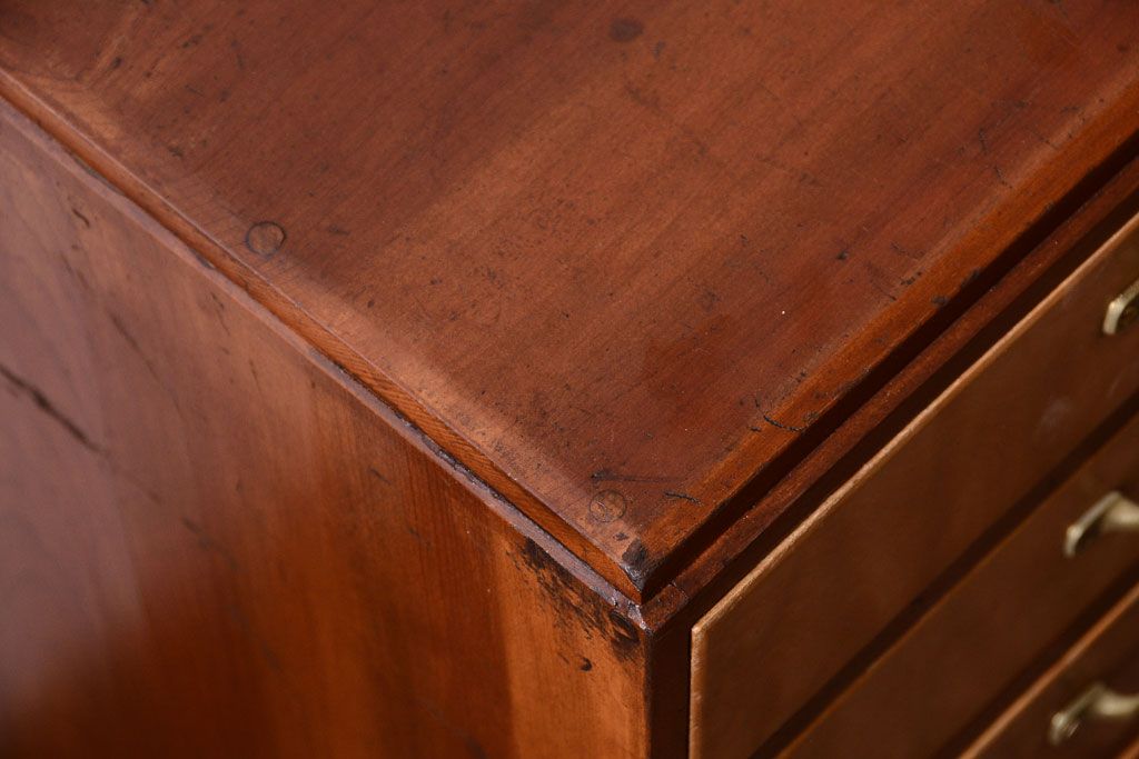 レトロ家具　昭和レトロ　古い木製のアンティーク7杯小引き出し