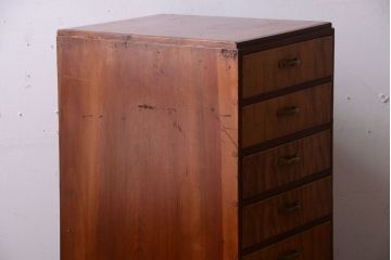 レトロ家具　昭和レトロ　古い木製のアンティーク7杯小引き出し