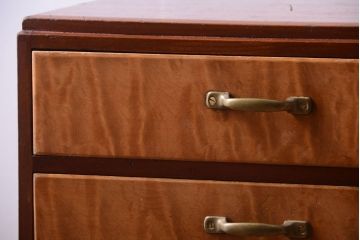 レトロ家具　昭和レトロ　古い木製のアンティーク7杯小引き出し