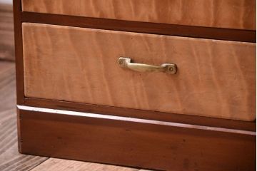 レトロ家具　昭和レトロ　古い木製のアンティーク7杯小引き出し