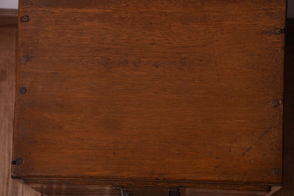 レトロ家具　昭和レトロ　古い木製のアンティーク6杯小引き出し