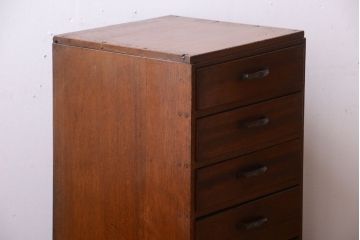 レトロ家具　昭和レトロ　古い木製のアンティーク6杯小引き出し