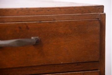 レトロ家具　昭和レトロ　古い木製のアンティーク6杯小引き出し