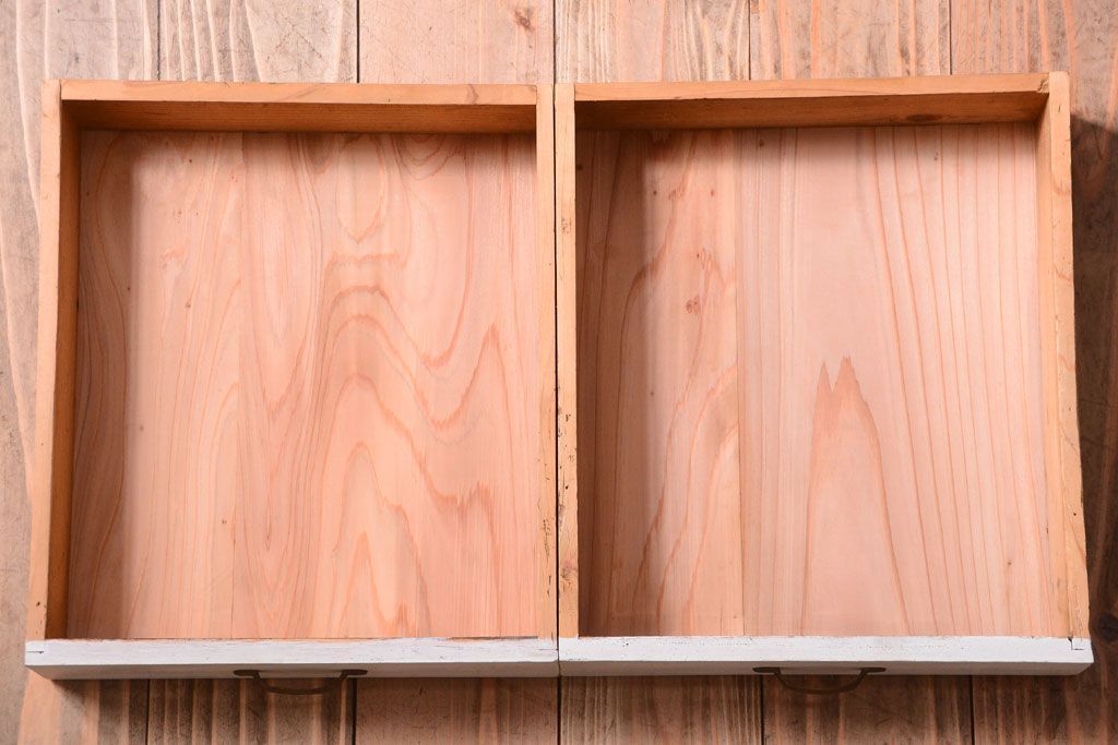 レトロ家具　アンティークペイント　古い木のレトロな平机(コンソールテーブル)