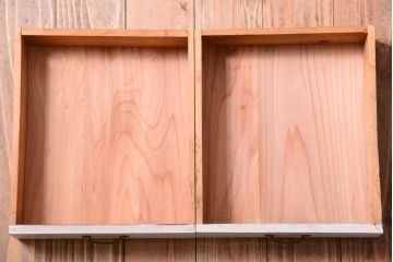 レトロ家具　アンティークペイント　古い木のレトロな平机(コンソールテーブル)