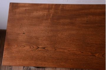 レトロ家具　アンティークペイント　古い木のレトロな平机(コンソールテーブル)