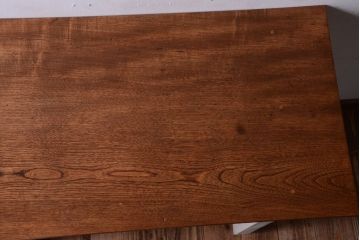 レトロ家具　アンティークペイント　古い木のレトロな平机(コンソールテーブル)