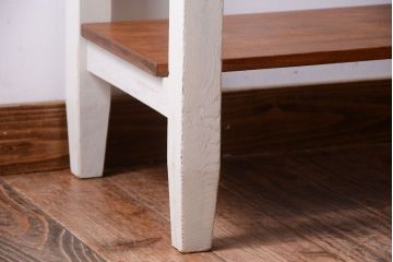 レトロ家具　アンティークペイント　古い木のレトロな平机(コンソールテーブル)