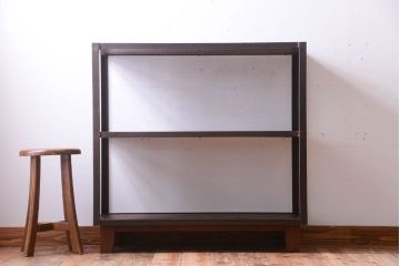 ラフジュ工房オリジナル　脚付きのシンプルなアイアンラック(小)(1)