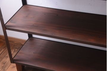 ラフジュ工房オリジナル　脚付きのシンプルなアイアンラック(小)(1)