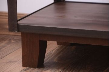 ラフジュ工房オリジナル　脚付きのシンプルなアイアンラック(小)(1)