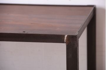 ラフジュ工房オリジナル　脚付きのシンプルなアイアンラック(小)(1)