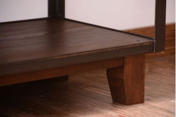 ラフジュ工房オリジナル　脚付きのシンプルなアイアンラック(小)(1)