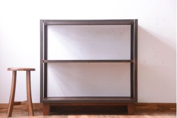 ラフジュ工房オリジナル　脚付きのシンプルなアイアンラック(小)(2)