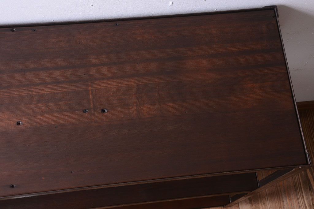 ラフジュ工房オリジナル　脚付きのシンプルなアイアンラック(小)(2)