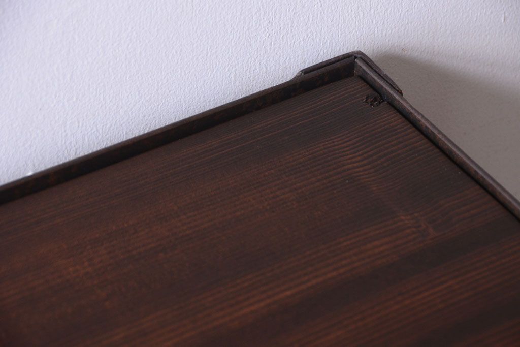 ラフジュ工房オリジナル　脚付きのシンプルなアイアンラック(小)(2)