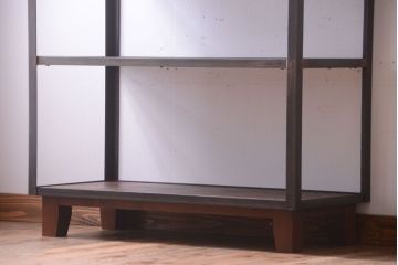 ラフジュ工房オリジナル　脚付きのシンプルなアイアンラック(小)(2)
