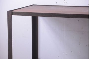 ラフジュ工房オリジナル　脚付きのシンプルなアイアンラック(小)(2)