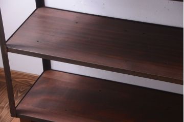 ラフジュ工房オリジナル　脚付きのシンプルなアイアンラック(小)(2)