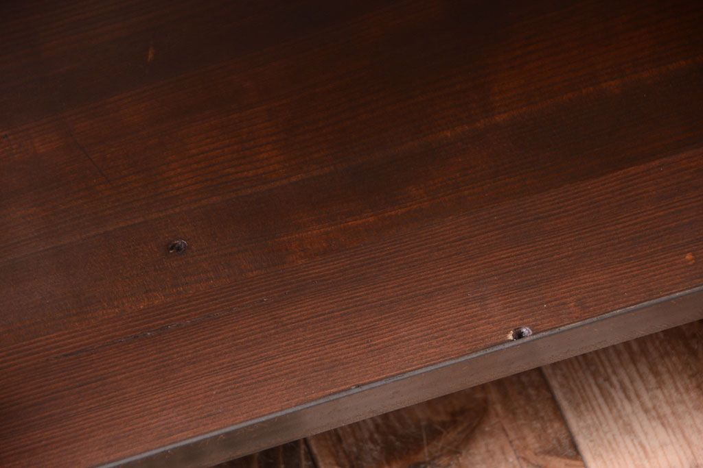 ラフジュ工房オリジナル　脚付きのシンプルなアイアンラック(小)(2)